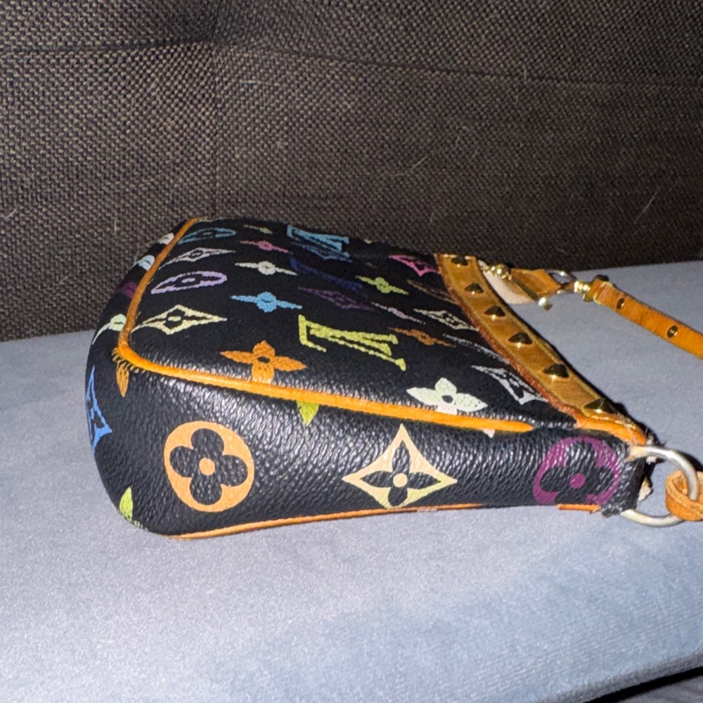 Louis Vuitton Black Multicolor Murakami Monogram Pouchette - Picture 5 of 12
